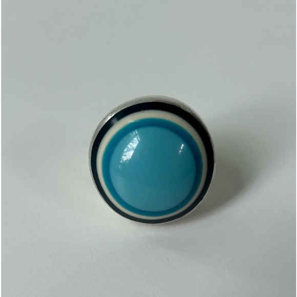 Dinosaur Designs chunky solid sterling silver and resin ring size 7 - Picture 4 of 9